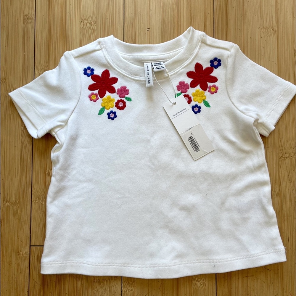 Janie and Jack Embroidered Tee 6-12M